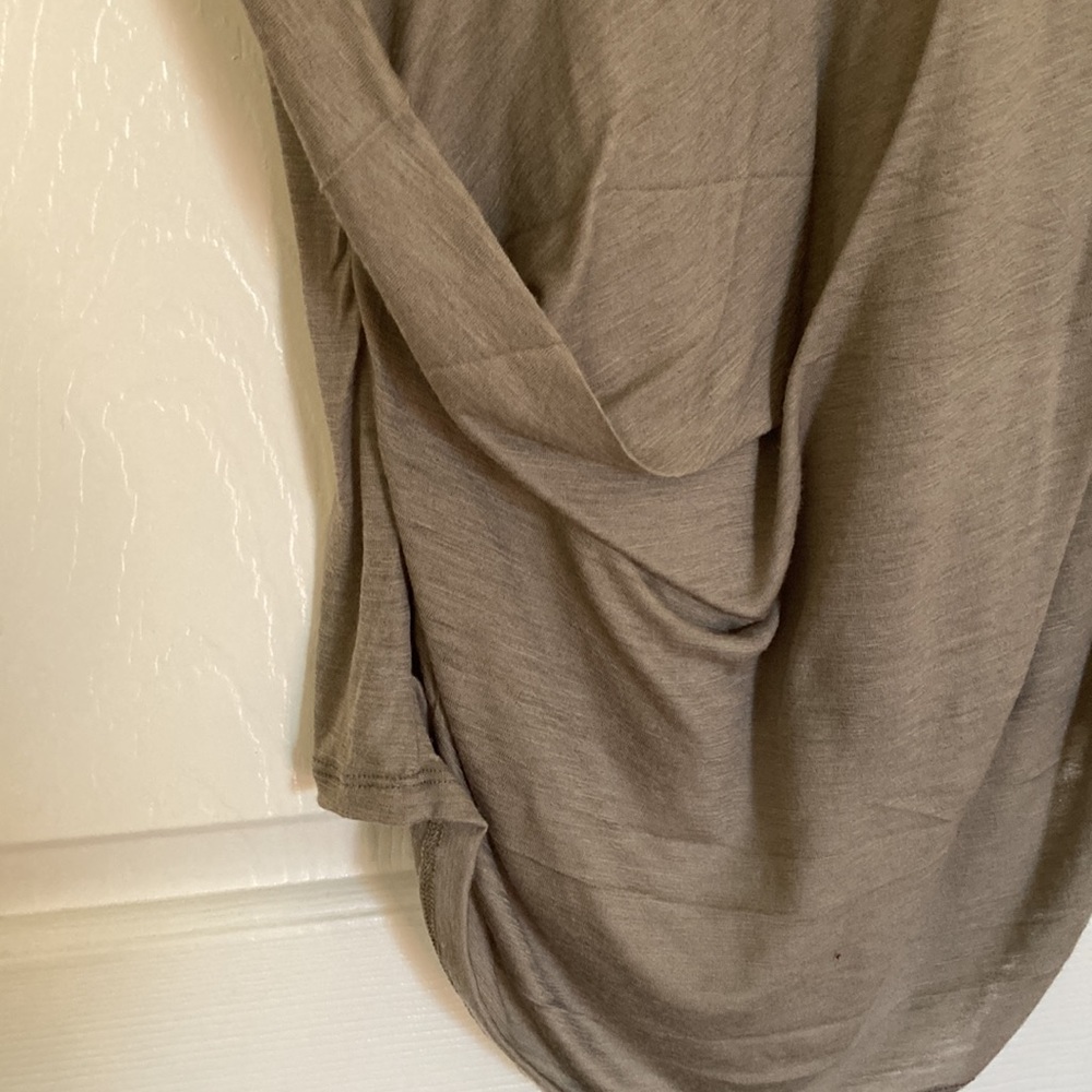 American Vintage Pullman Tunic Tee Shirt Top Gray Lightweight Tissue Wool M NWT - Picture 4 of 13